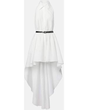 Norma Kamali Halterneck Habotai Minidress - White