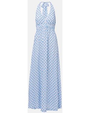 Heidi Klein La Croisette Printed Maxi Dress - Blue