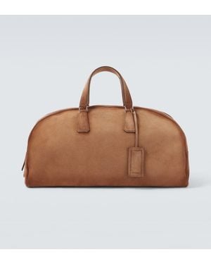 Prada Suede Duffel Bag - Brown