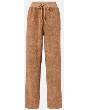 Moncler Faux Fur Sweatpants - Brown
