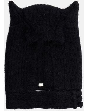 Coperni Ribbed-Knit Alpaca And Wool-Blend Beanie - Black