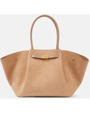 DeMellier London New York Croc-Effect Leather Tote Bag - Natural