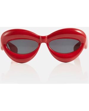 Loewe Inflated Cat-eye Acetate Sunglasses - Red