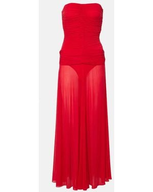 Magda Butrym Ruched Cocktail Dress - Red
