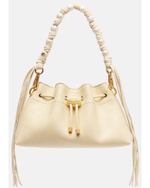 Jimmy Choo Cinch Small Embellished Leather Tote Bag - Natural