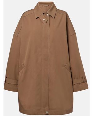 TOTEME Oversized Cotton Jacket - Brown