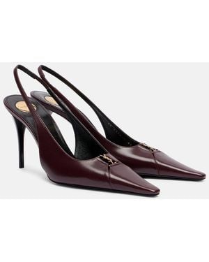 【関税＆送料込み】Saint Laurent Babylone 90 Pump Shoes Babylone 90 leather sandals in black - Saint Laurent | Mytheresa