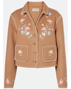 RIXO London Sunday Wool-Blend Jacket - Brown