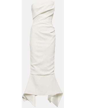 Maticevski Suffix Off-Shoulder Crepe Gown - White