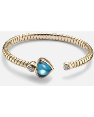 Marina B Trisolina Bypass 18Kt Bracelet With Topaz And Diamonds - Metallic