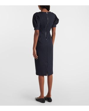 Max Mara Striped Cotton And Linen Bustier Dress Dresses in