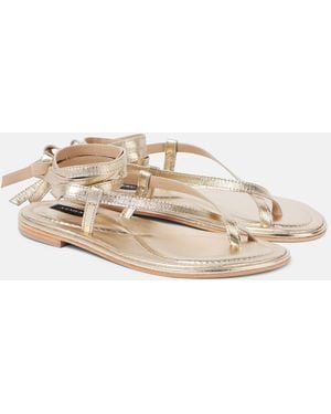 A.Emery Leather Open-Toe Sandals - Natural
