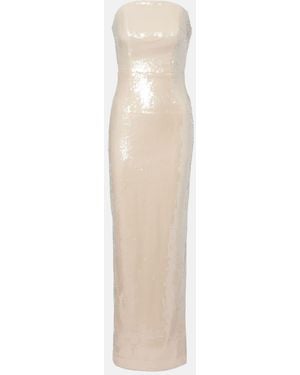 Roland Mouret Sequined Gown - White