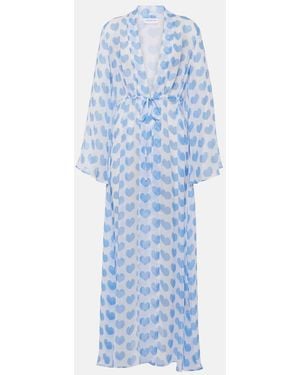 Alexandra Miro Greta Printed Beach Cover-Up - Blue