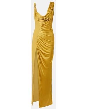 Versace Medusa '95 Draped Jersey Gown - Metallic