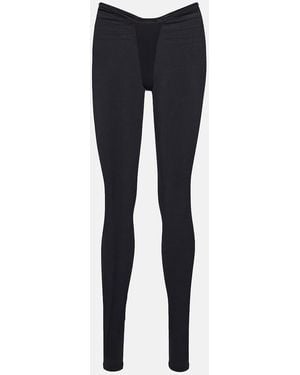 LAQUAN SMITH Low-Rise Leggings - Blue