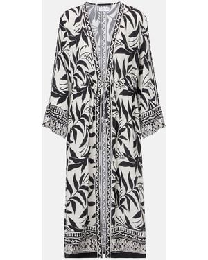 Velvet Addison Printed Beach Cover-Up - White