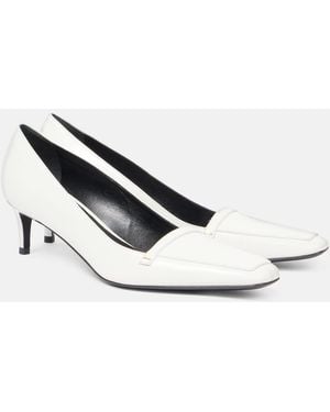 KHAITE Celia 50 Leather Pumps - White