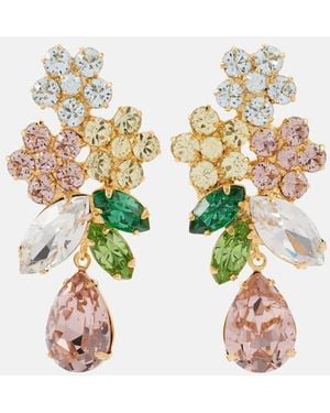 Jennifer Behr Bouquet-Plated Drop Earrings - Pink
