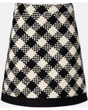 Valentino Cotton And Wool-Blend Tweed Miniskirt - Black