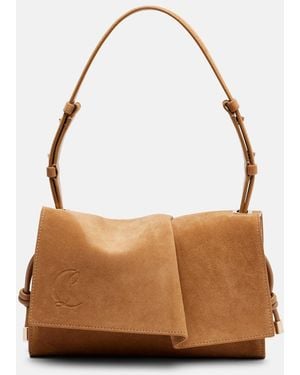 Christian Louboutin Baggy Small Suede Shoulder Bag - Brown