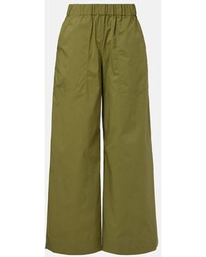 Jonathan Simkhai Arden Cotton-Blend Wide-Leg Pants - Green