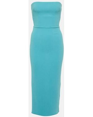 Alex Perry Strapless Midi Dress - Blue