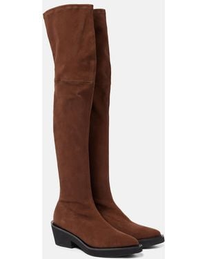 Robert Clergerie Tenny Suede Over-The-Knee Boots - Brown