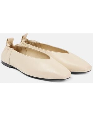 A.Emery Briot Leather Ballet Flats - Natural