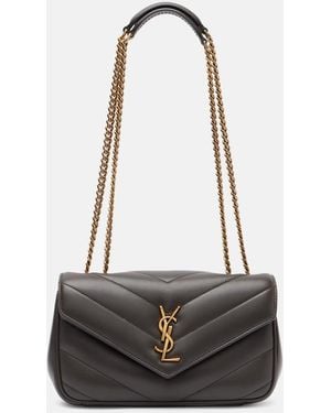 Saint Laurent Loulou Small Leather Shoulder Bag - Black
