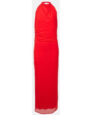 SIR. Jacques Mesh Maxi Dress - Red