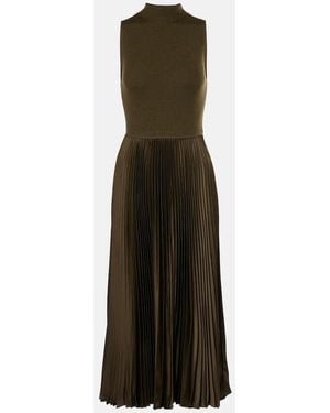 Polo Ralph Lauren Wool-Blend Cocktail Midi Dress - Green