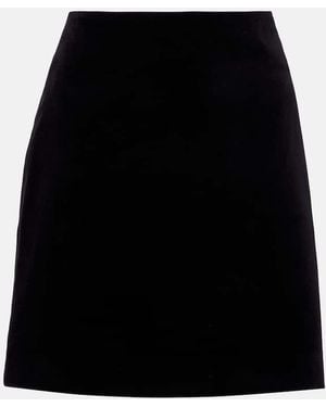 Blazé Milano Coci Cotton Velvet Miniskirt - Black