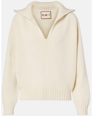 Plan C Wool And Cashmere Sweater - Natural