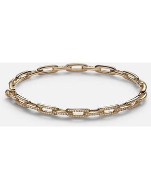 David Yurman Stax Chain Link 18Kt Bracelet With Diamonds - Metallic