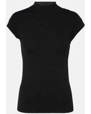 Jardin Des Orangers Ribbed-Knit High-Neck Wool Top - Black