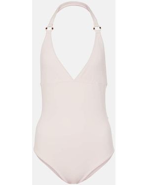 Loro Piana Ring Marine Halterneck Swimsuit - White