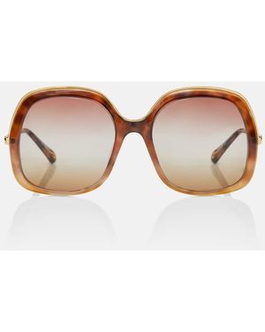 Chloé Aly Oversized Square Sunglasses - Brown