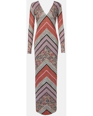 Missoni Lame Maxi Dress - Red