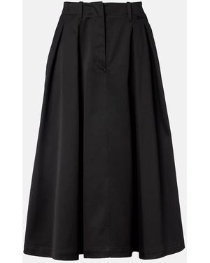 Moncler Cotton Midi Skirt - Black