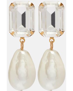 Jennifer Behr Liana-Plated Drop Earrings - White