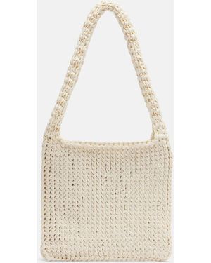 The Row Didion Woven Shoulder Bag - White