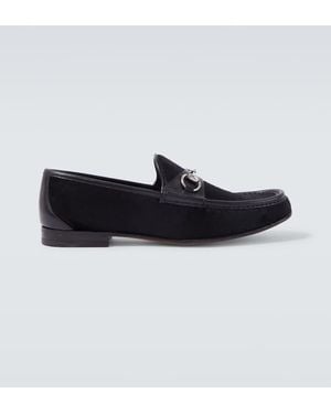 Gucci Horsebit Calf Hair Loafers - Black