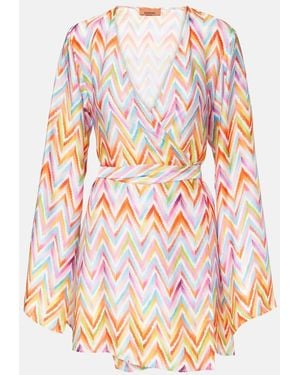 Missoni Zigzag Belted Minidress - Orange