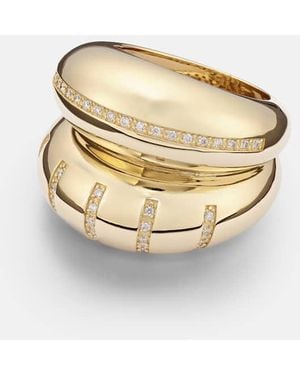 Lauren Rubinski Apollonia 14Kt Ring With Diamonds - Metallic