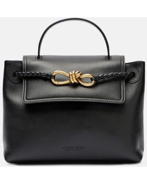 Bottega Veneta Ciao Ciao Knot Small Leather Tote Bag - Black
