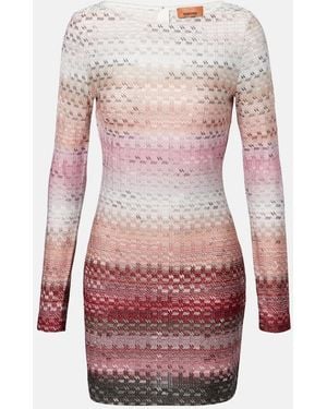 Missoni Zigzag Lame Minidress - Pink