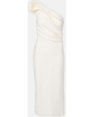 Safiyaa Granalle Draped Crepe Cocktail Dress - White