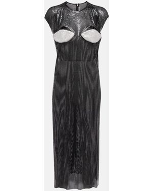 Christopher Kane Crystal-Embellished Cutout Midi Dress - Black