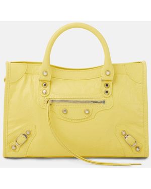 Balenciaga Le City Small Leather Shoulder Bag - Yellow